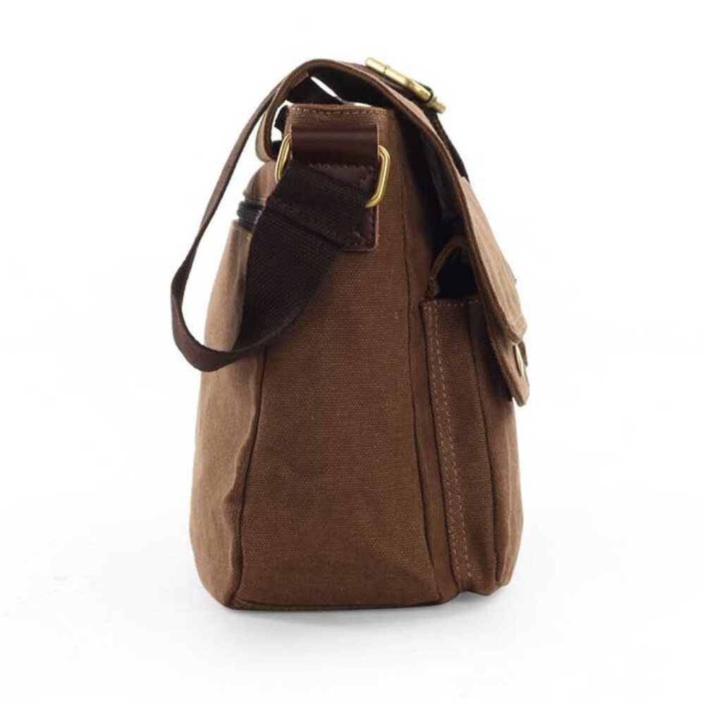 Vintage Men's Canvas Messenger Shoulder Bag Crossbody School Book Bags S… - Picture 2 of 4